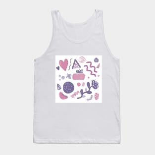 Geometric shapes and forms in boho style. Tank Top